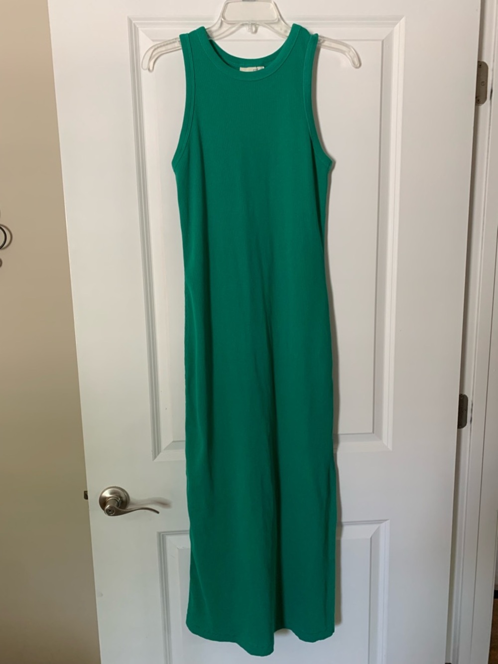 Universal Thread Green Ribbed Maxi Tank Dress